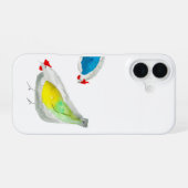 Coque iPhone 16 Couleur d'eau des poulets mignons (Verso Horizontal)