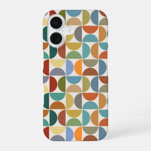 Coque iPhone 16 Couleur du Motif des cycles MCM sur la crème