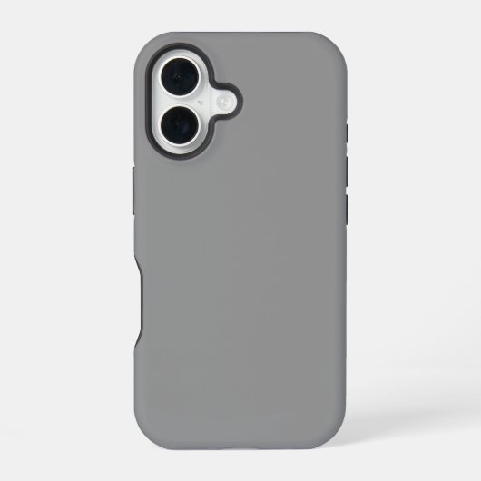Coque iPhone 16 Couleur gris uni (Verso)