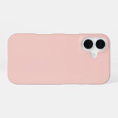 Coque iPhone 16 Couleur solide de sel rose (Verso Horizontal)