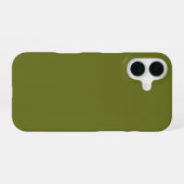 Coque iPhone 16 Couleur solide vert olive (Verso Horizontal)