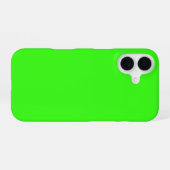 Coque iPhone 16 Couleur solide verte néon (Verso Horizontal)