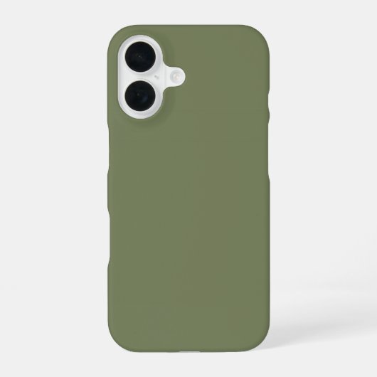 Coque iPhone 16 Couleur solide verte Sage (Verso)