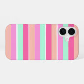 Coque iPhone 16 Couleurs de bonbons rayées (Verso Horizontal)