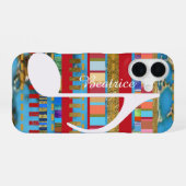 Coque iPhone 16 couleurs de musique personnalisées (Verso Horizontal)