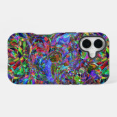 Coque iPhone 16 Couleurs Exubérantes Flowing Abstraites (Verso Horizontal)