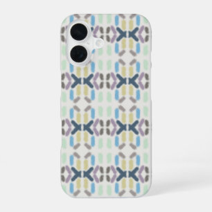 Coque iPhone 16 Couleurs pastel à l'aquarelle salée sur fond blanc