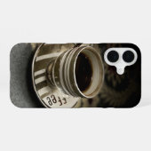 Coque iPhone 16 Coupe de café (Verso Horizontal)