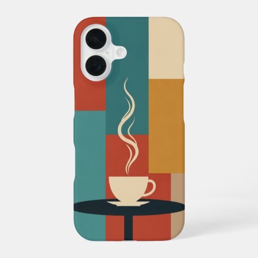 Coque iPhone 16 Coupe Rétro sur Table Arrondie (Verso)