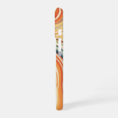 Coque iPhone 16 Courants Océaniques Rétro (Côté gauche)