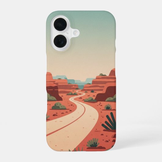 Coque iPhone 16 Courbe du désert (Verso)