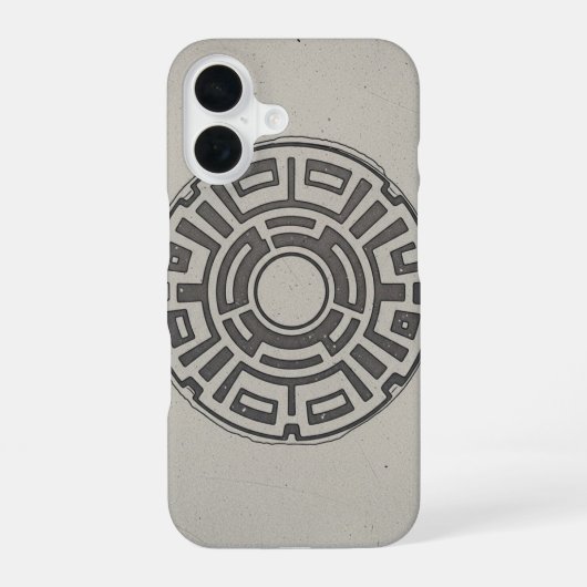 Coque iPhone 16 Couvercle de regard rétro (Verso)