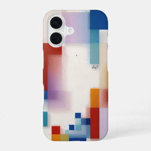 Coque iPhone 16 Couverture colorée d'art moderne géométrique abstr