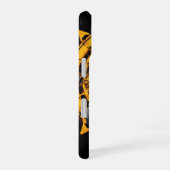 Coque iPhone 16 Couverture de chat jaune cyber futuriste (Côté droit)