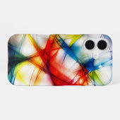 Coque iPhone 16 couverture de design abstrait de style Kandinsky (Verso Horizontal)