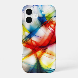 Coque iPhone 16 couverture de design abstrait de style Kandinsky