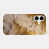 Coque iPhone 16 Cracké or (Verso Horizontal)