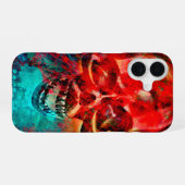 Coque iPhone 16 Crâne coloré (Verso Horizontal)