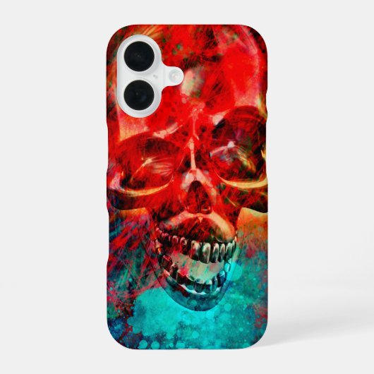 Coque iPhone 16 Crâne coloré (Verso)
