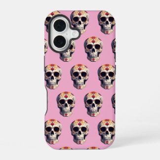 Coque iPhone 16 Crâne de Jour des Morts 2