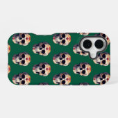 Coque iPhone 16 Crâne de Jour des Morts 2 (Verso Horizontal)