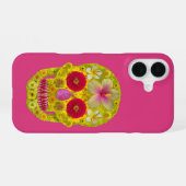 Coque iPhone 16 Crâne Fleur 8 (Verso Horizontal)