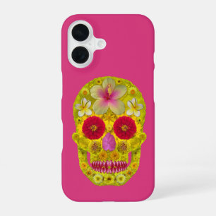 Coque iPhone 16 Crâne Fleur 8