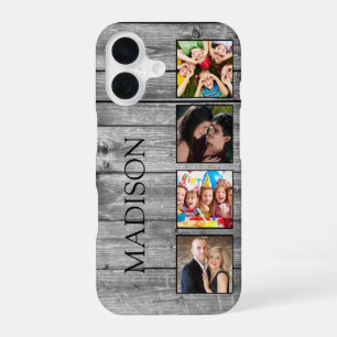 Coque iPhone 16 Create Your Custom Photo Collage Rustic Farmhouse