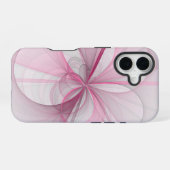 Coque iPhone 16 Création Abstraite Moderne Rose Gris Clair Design  (Verso Horizontal)