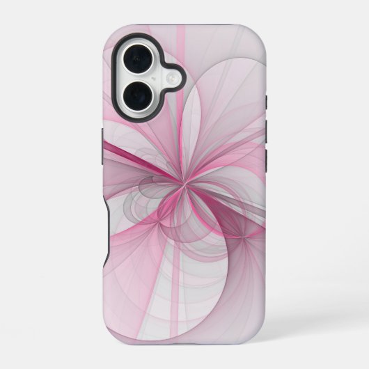 Coque iPhone 16 Création Abstraite Moderne Rose Gris Clair Design  (Verso)