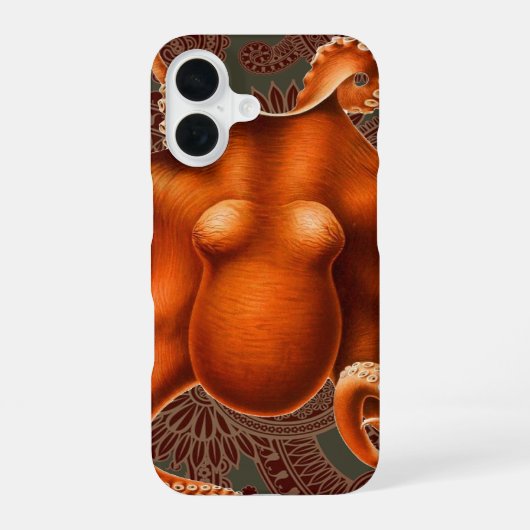 Coque iPhone 16 Créature du monstre de la mer d'Octopus Cephalapod (Verso)