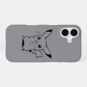 Coque iPhone 16 Créature Électrique Mignonne Dessin au Trait (Verso Horizontal)
