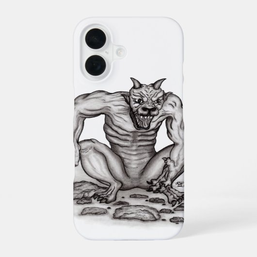 Coque iPhone 16 Créature mixte - Troll, Golem et Diable (Verso)