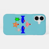 Coque iPhone 16 Créatures Marines de Noël (Verso Horizontal)