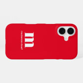 Coque iPhone 16 Créez vos propres Initiales modernes Monogrammes R (Verso Horizontal)