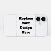 Coque iPhone 16 Créez votre propre blanc (Verso Horizontal)