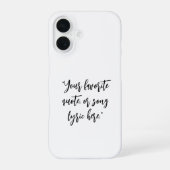 Coque iPhone 16 Créez votre propre devis de calligraphie (Verso)