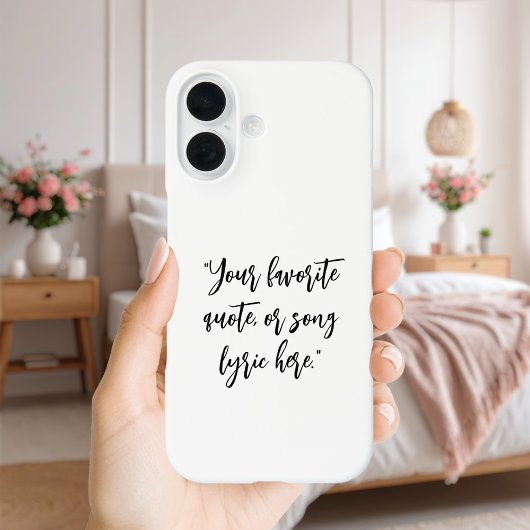 Coque iPhone 16 Créez votre propre devis de calligraphie