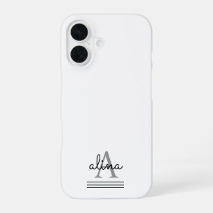 Coque iPhone 16 Créez votre propre monogramme personnalisé