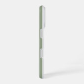 Coque iPhone 16 Créez votre propre Motif à rayures blanches Sage G (Côté droit)