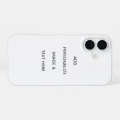 Coque iPhone 16 Créez Votre Propre Personnalisation (Verso Horizontal)