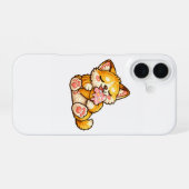 Coque iPhone 16 Crème Glacée de Chat Mignon (Verso Horizontal)