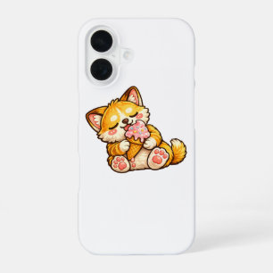 Coque iPhone 16 Crème Glacée de Chat Mignon