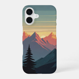 Coque iPhone 16 Crête de Montagne Vintage