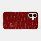 Coque iPhone 16 Crocodile Rouge Moderne (Verso Horizontal)