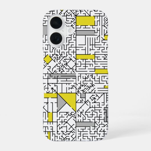 Coque iPhone 16 Cubism Maze (Verso)