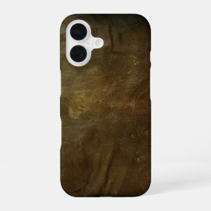 Coque iPhone 16 Cuir Brun Patiné