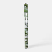Coque iPhone 16 Cuir de crocodile vert texturé (Côté gauche)