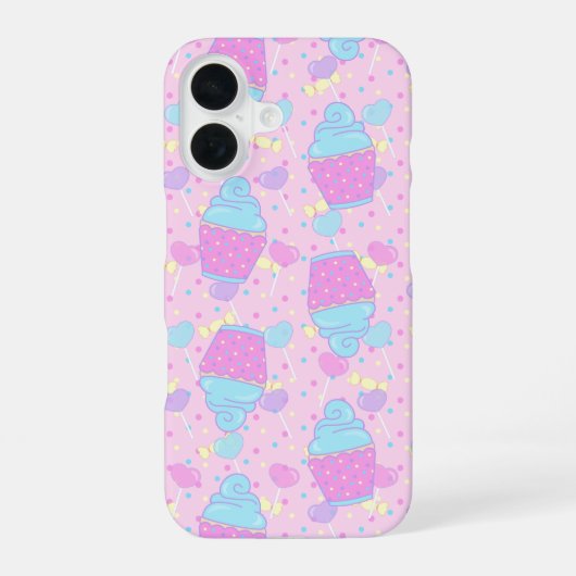 Coque iPhone 16 Cupcake et Lollipop (Verso)