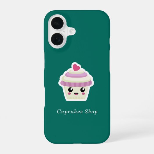 Coque iPhone 16 Cupcake Kawaii (Verso)